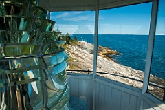 View From Tower of Pemaquid Point Light with Fresnel Lens